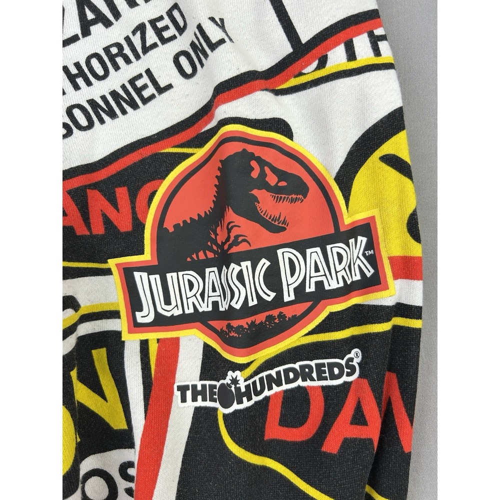 Jurassic Park Men's S The Hundreds Graphic Sweatpants‎ Danger Signs Joggers READ - Picture 2 of 14